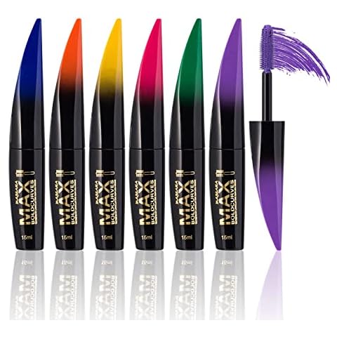 Joyeee Máscara de Pestañas de Colores, Juego de Rímel de Colores, rímel de pestañas de fibra 3D, Maquillaje de Ojos de Larga Duración Cover