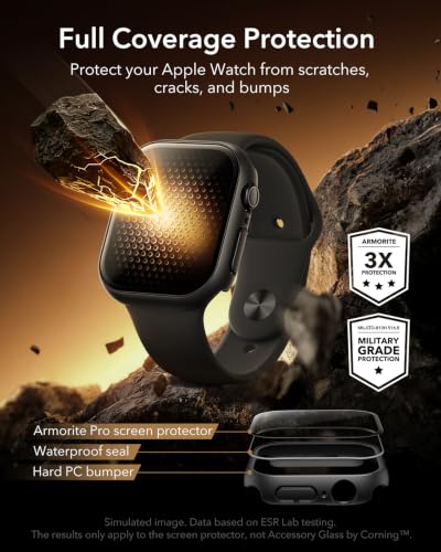 Image of ESR Glass Case by Corning for Apple Watch Series 11 42 mm Screen Protector