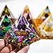 2inches Pyramid Decor Natural Crystal Energy Generator Pyramid Chakra Energy Crystal Pyramid Yoga Meditation Tool for Home Decoration Fengshui Ornaments Gift(2 inches-7 PCS)
