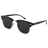 Semi-Rimless Polarized Sunglasses UV 400 Protection for Women Men