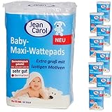 Die Jean Carol Baby- Wattepads sind chlorfrei gebleicht für die natürliche Pflege des Kindes