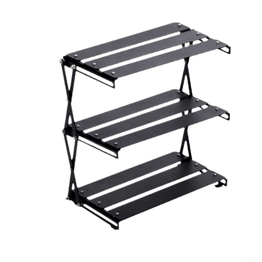 QOXEZY Lekka aluminiowa półka do przechowywania, składana 33 cm
