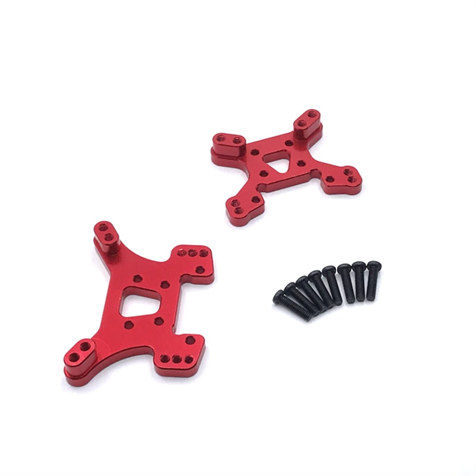 4WD plastikowa/ulepszona metalowa rama przedniego/tylnego amortyzatora 1/14, dla WLtoys, 144001-1302 części zamienne do samochodów RC Zdalny amortyzator samochodowy(1302 Metal Red)