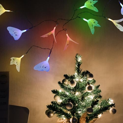Luces solares decorativas mariposa para jardín 30 LED miniatura 7