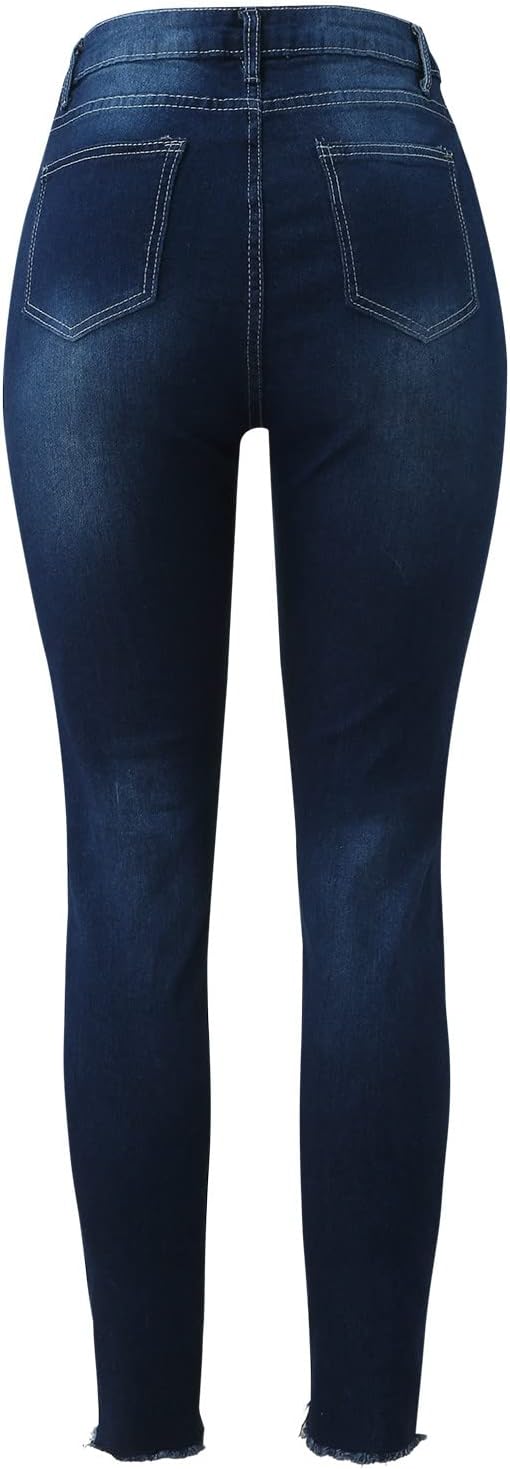 Women's Jeans Pants Trousers Washed Ripped Hole Pants Women's Jean