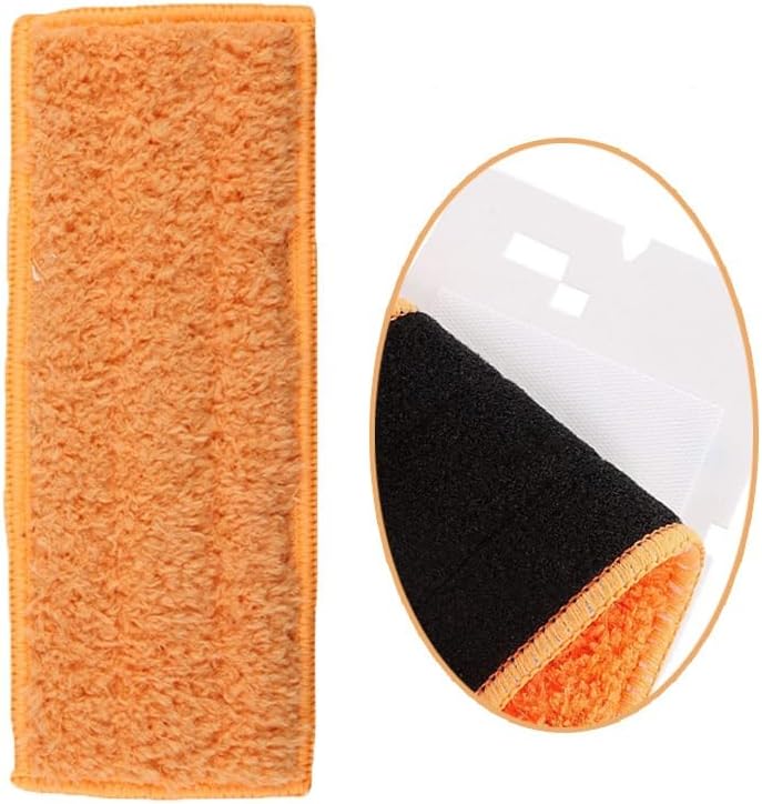 6 Pack Washable Mopping Pads Kit for Braava Jet 200 Series 240 241 245 250 Robot Vacuum Cleaner Mop Cloths Rags Pads Replacement (Orange) image 5