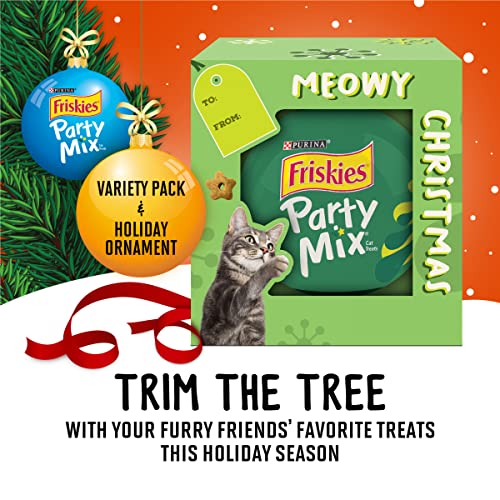 Friskies Purina Made in USA Facilities Cat Treats, Party Mix Original Crunch Holiday - 20 oz. Pouch - Image 7