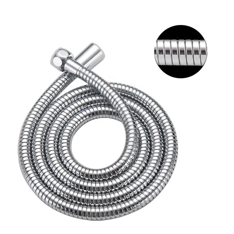 ARA CHOICE Large Bore 11mm Stainless Steel Shower Hose, Chrome, 2M - Image 2