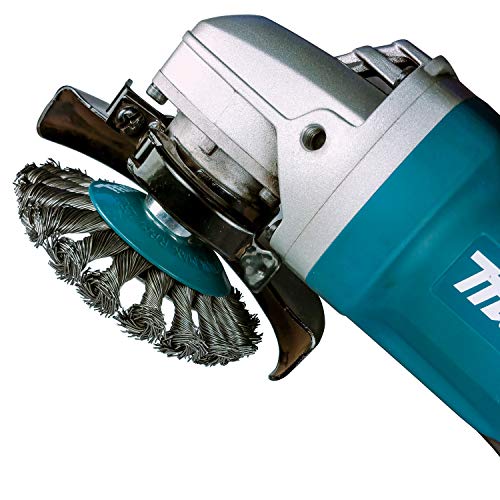 Makita 1 Piece - 4.5" Knotted Twist Wire Wheel Brush For 5"-9" Grinders - Heavy-Duty Conditioning For Metal - 4 1/2" X 5/8-Inch | 11 Unc #TOP7
