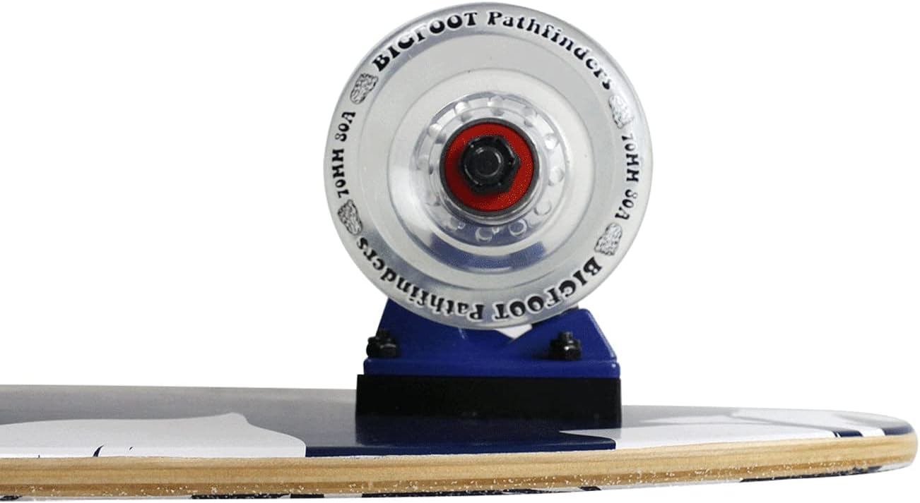 Paradise Longboard Kicktail Complete Cruiser Skateboard, Mallows, 9" x 40"
