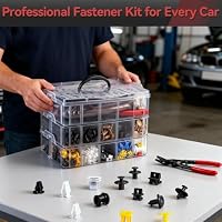 2080 PCS Auto-Halteklammern-Set mit Befestigungszange, Werkzeug zum Entfernen von Zierleisten und 3-lagiger Organizer-Box, 33 gängigsten Drucknieten für die Reparatur von Stoßstangen, Kotflügeln, Türv – Ansicht 7
