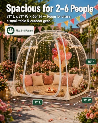 Carpa deportiva pop up transparente para 2-6 personas miniatura 4