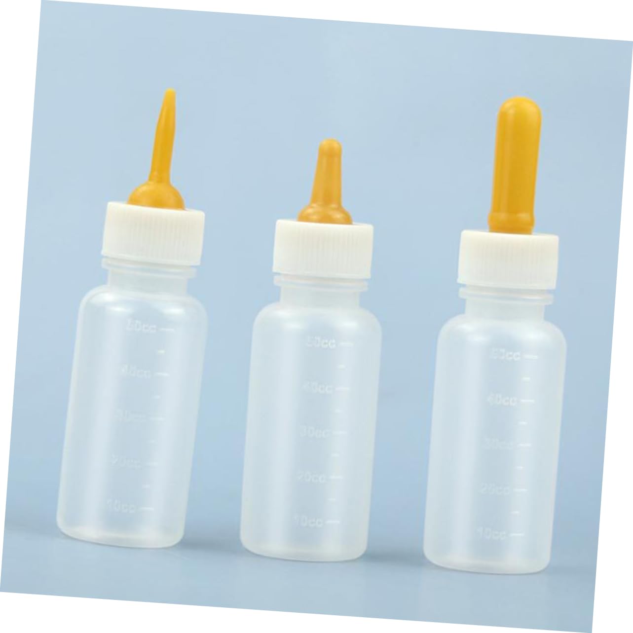 Mikikit 3pcs Kitten Puppy Feeding Bottles Small Nursing Bottles with Scale Design Safe Lightweight Feeders for Newborn Dogs and Cats
