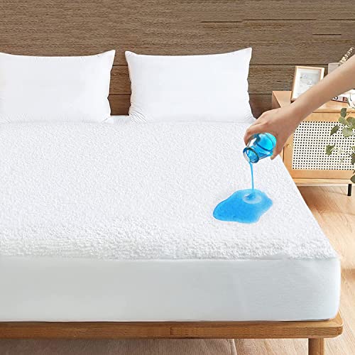 Image of Mattress Protector Waterproof Mattress Cover Soft Breathable Drop for 6-12 inch Pad Size - 42 inchX42 inch