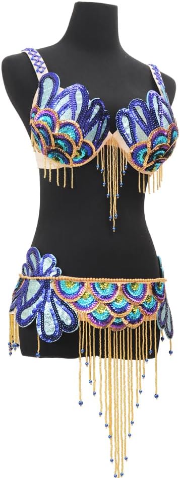 ROYAL SMEELA Belly Dancer Costumes for Women Belly Dance Bra and Belt Dancing Bellydance Costume Sexy Carnival Bra Belt - Image 6