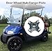 LOSTAR Rear Wheel Hub Flange Plate with Nuts Fit for 2008-Up EZGO RXV Gas & Electric Golf Cart, Axle Hub Assembly Replaces 604112/615604(Driver and Passenger Side)