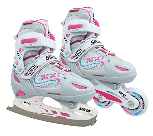 Patins à Glace pour Fille 2 V1 Ikki M Blanc/Rose