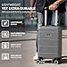 LUGG - Jetset 40cm Suitcase - 40x30x20cm- Ryanair Compatible - Underseat Size - Hard Shell ABS - Spinner & Removable Wheels - Lightweight Travel Luggage- Gunmetal