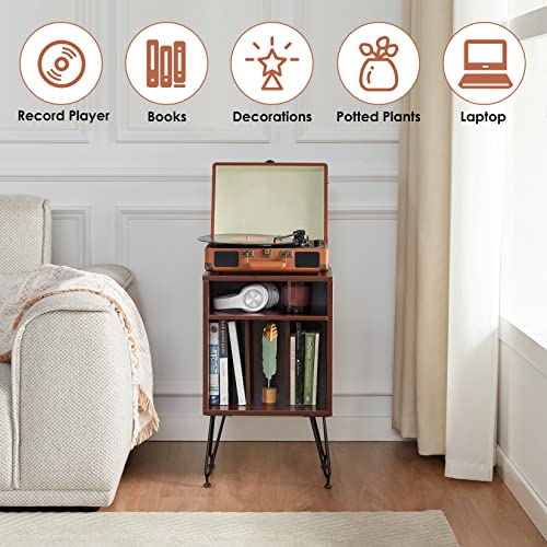 End Table, Side Table With Storage Space, Nightstand For Bedroom, Couch Side Table With Swivel Leveling Feet For Living, Sturdy End Table With Premium Mdf Board, Easy Assembly, 14.7”*11.1”*24.4” #TOP5