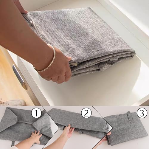 AKOLAFE 2 Stück Aufbewahrungstasche XXL Aufbewahrung für Bettdecken Groß 105L Aufbewahrungstasche mit Reißverschluss und Griffen 50x20x70cm Faltbar Unterbett Aufbewahrungsbox für Kissen, Kleidung