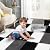 12 Pcs Plush Interlocking Carpet Tiles, Non-Toxic Foam Carpet Tiles for Toddler Baby, Machine-Washable, Anti-Slip, EVA Foam Interlocking Tiles for Floor, Nursery, Playroom, Grey White Black