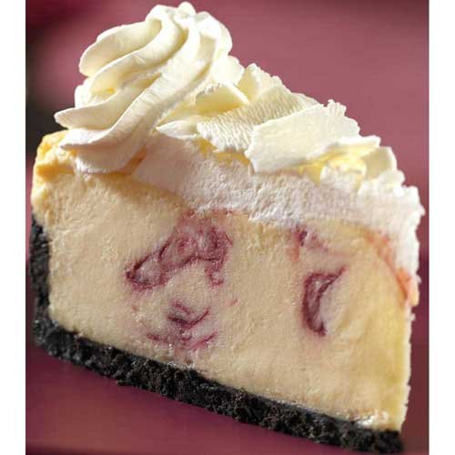 The Dream Factory 10 inch White Chocolate Raspberry Cheesecake, 80