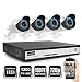 ISEEUSEE 4Channel DVR Video Security Camera System With HDMI Output 4x 720P 1500TVL Indoor & Outdoor Night Vision Cameras Free Pro APP CCTV Surveillance Kits No Hard Drive