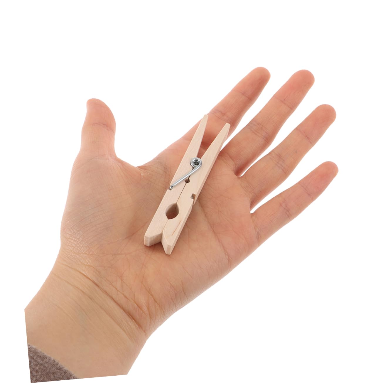 STOBAZA 70piezas Clip para Ropa Prueba De Viento Pinzas De Madera Sin Pintar Resistentes Al Viento para Colgar Ropa El Tendedero Exterior