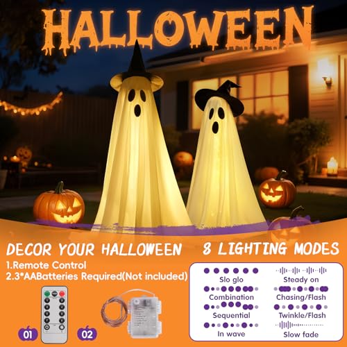 2Pcs Halloween Decorations Outdoor Ghost Halloween Party Decoration Indoor - image 3