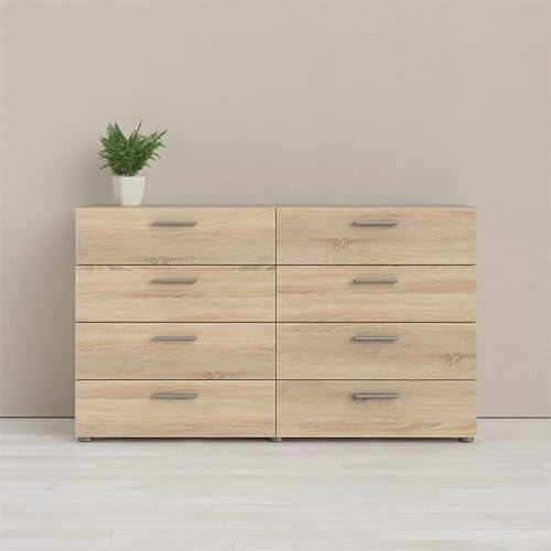 Tvilum 8 Drawer Double Dresser, Oak #TOP1
