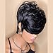 FCHW short wigs for women Short Black Wig For Black Women Synthetic Pixie Wig 4inch Black Pixie Cut Wig With Bangs short hairstyles wigs