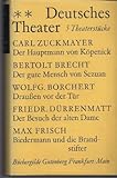  Deutsches Theater. 5 Theaterstücke. Mit einem Nachwort von Sigfried Melchinger. Gesamtausstattung von Hermann Zapf.