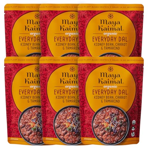 Image of Maya Kaimal Foods - Organic Indian Everyday Dal - Kidney Bean 10oz - Fully Cooked with Carrots and Tamarind - Vegan - Microwavable - Ready to Eat - Pack of 6