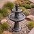 Teamson Home 39" Outdoor Water Fountain, 2 Tier Pineapple Pedestal Waterfall Fountain with Pump, Garden Patio Yard Décor, Durable Polyresin, Weatherproof, Iron Gray