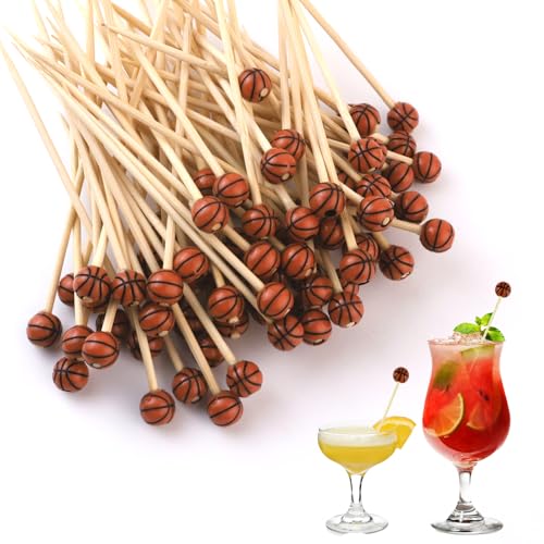 Cocktail Picks, 100 PCS Basketball Toothpicks, Toothpicks