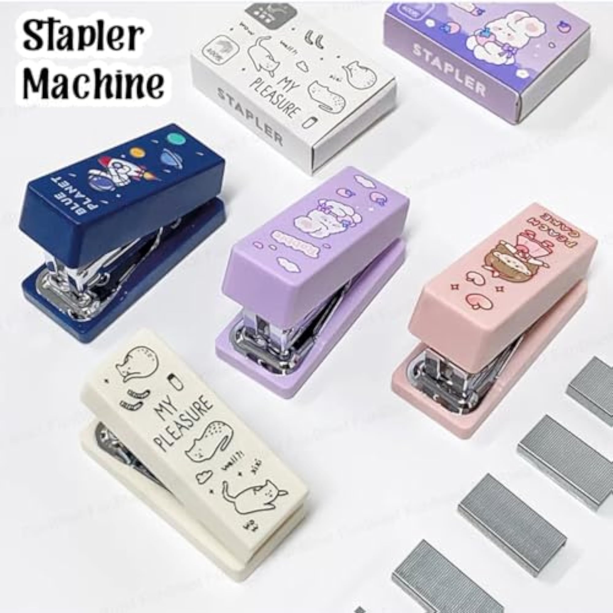 Portable Mini Stapler Machine, Kawaii Design