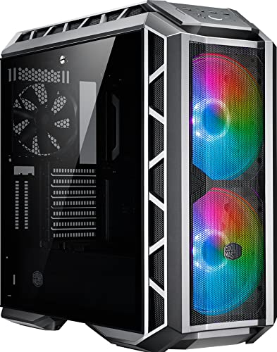 Image of Cooler Master MasterCase H500P Mesh ARGB ATX Mid-Tower w /Front Mesh, 2X 200mm ARGB Fans, Tempered Glass Side Panel and 2X Vertical GPU Card PCI Slots