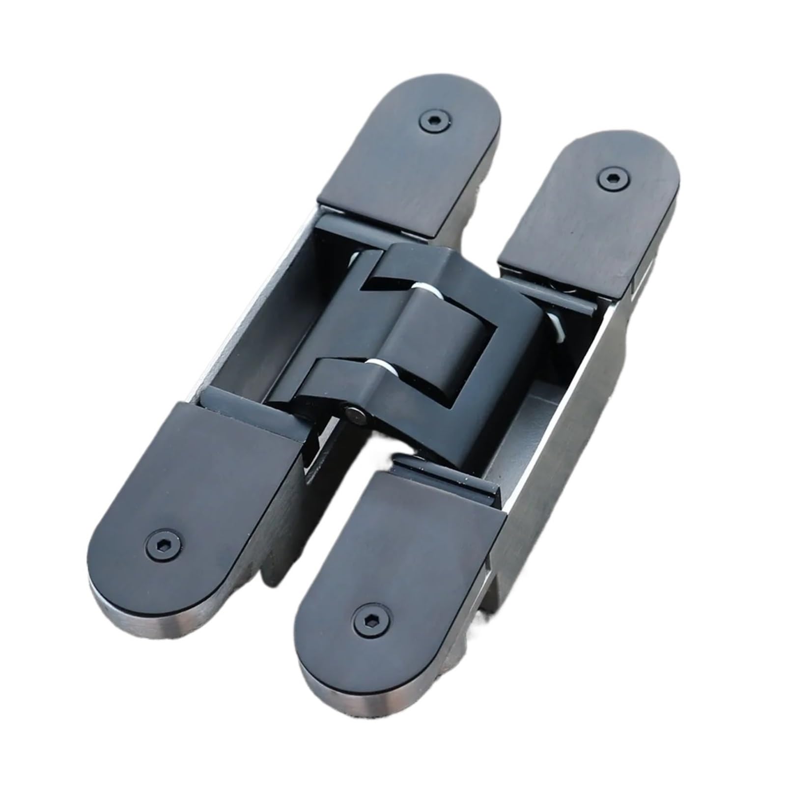 Ymuguegh One Color 304 Conceal 3D Door Hinge Adjustment Stainless Steel Door Hinges 180(B1lack)