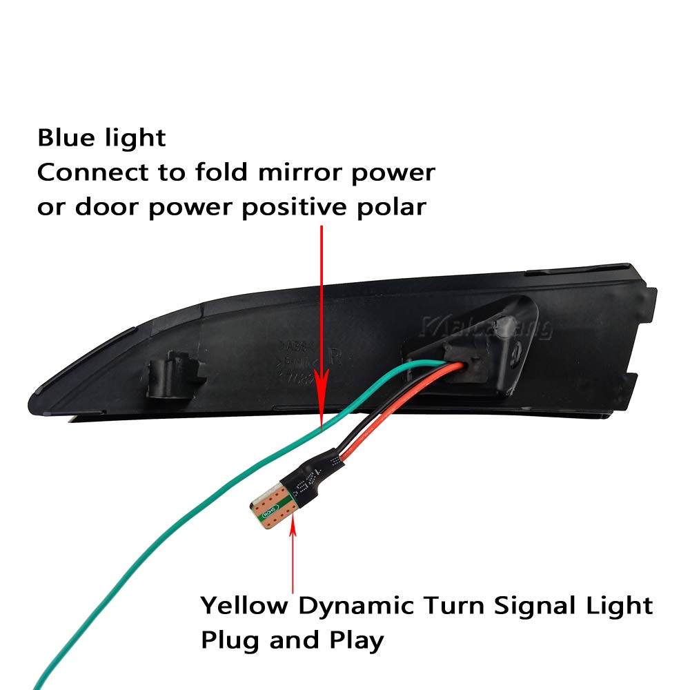 Indicatori di direzione Dinamici giallo blu LED indicatore per Fiesta MK6 MK7 2008-2017, B-Max B232 2012-2017