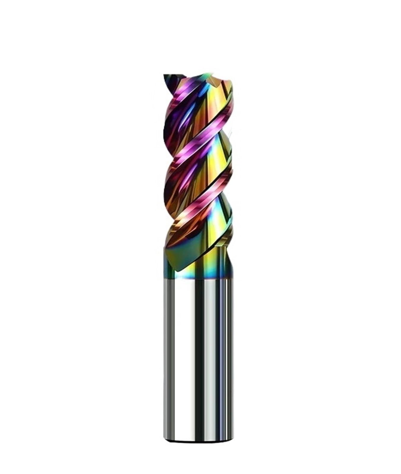 1 Uds HRC65 revestimiento colorido carburo de acero tungsteno 3 flauta fresa con ranura en U maquinaria CNC aluminio herramienta corte fresado especial(10x25Cx10Dx75L)