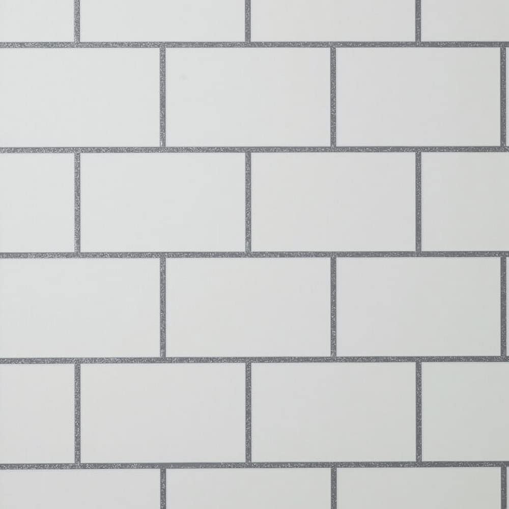 Crown Metro Tile White/Silver