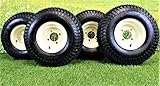 8' TAN/BEIGE STEEL GOLF CART WHEELS AND 18X8.50-8' 4 PLY TURF TIRES ATW-003 (SET OF 4)