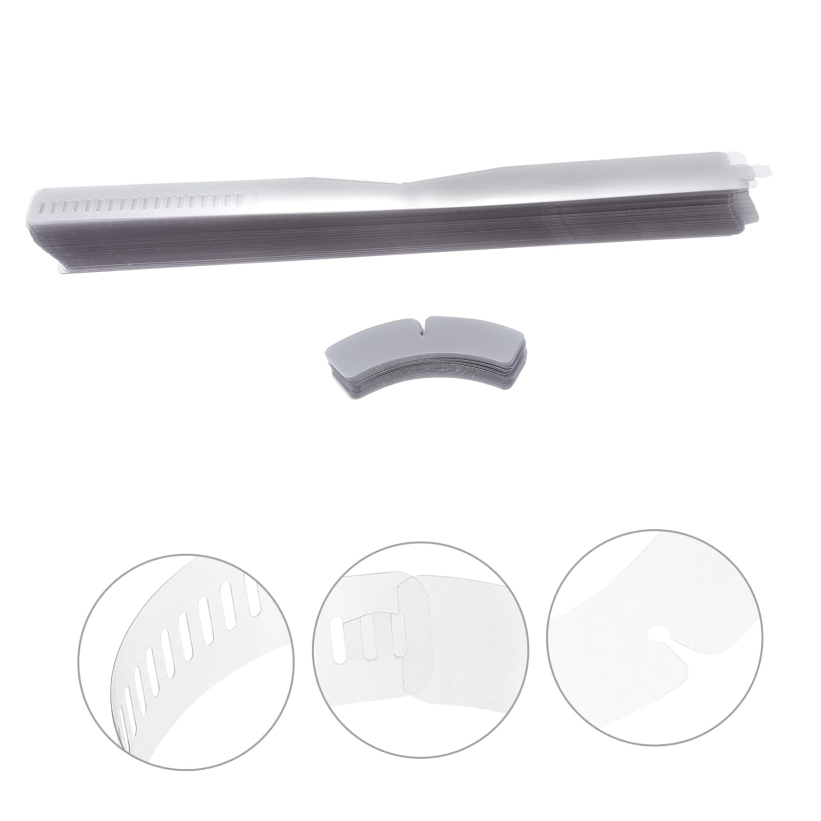 Tiras de Cuello para Camisa Transparentes Tiras de Fijación Prácticas y Duraderas Accesorio Plástico para Camisas y Blusas Uso Fácil para Hombres y Mujeres 200 Piezas 100