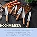 Kuppels WOOD Kochmesser 20 cm Klinge, Extrem scharfes Küchenmesser aus Chrom Vanadium Stahl mit...