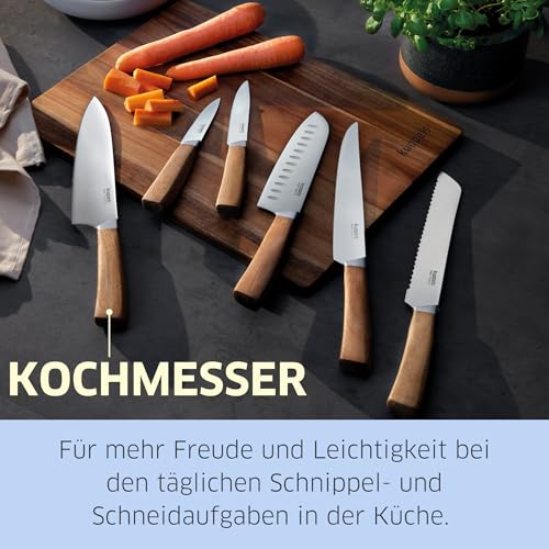 Kuppels WOOD Kochmesser 20 cm Klinge, Extrem scharfes Küchenmesser aus Chrom Vanadium Stahl mit...