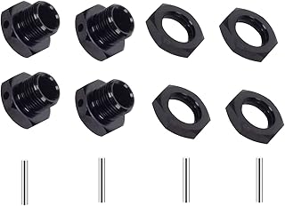 Mesimsple Extension 17mm Wheel Nuts & Wheel Hex Hubs Set for Arrma 1/8 Kraton Outcast 6s blx Upgrade Parts Black