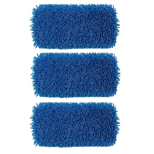 YGLONG Mop Pads Paquete de 3 Almohadillas de Microfibra Reutilizables y Lavables for fregona húmeda for Limpieza de Pisos.