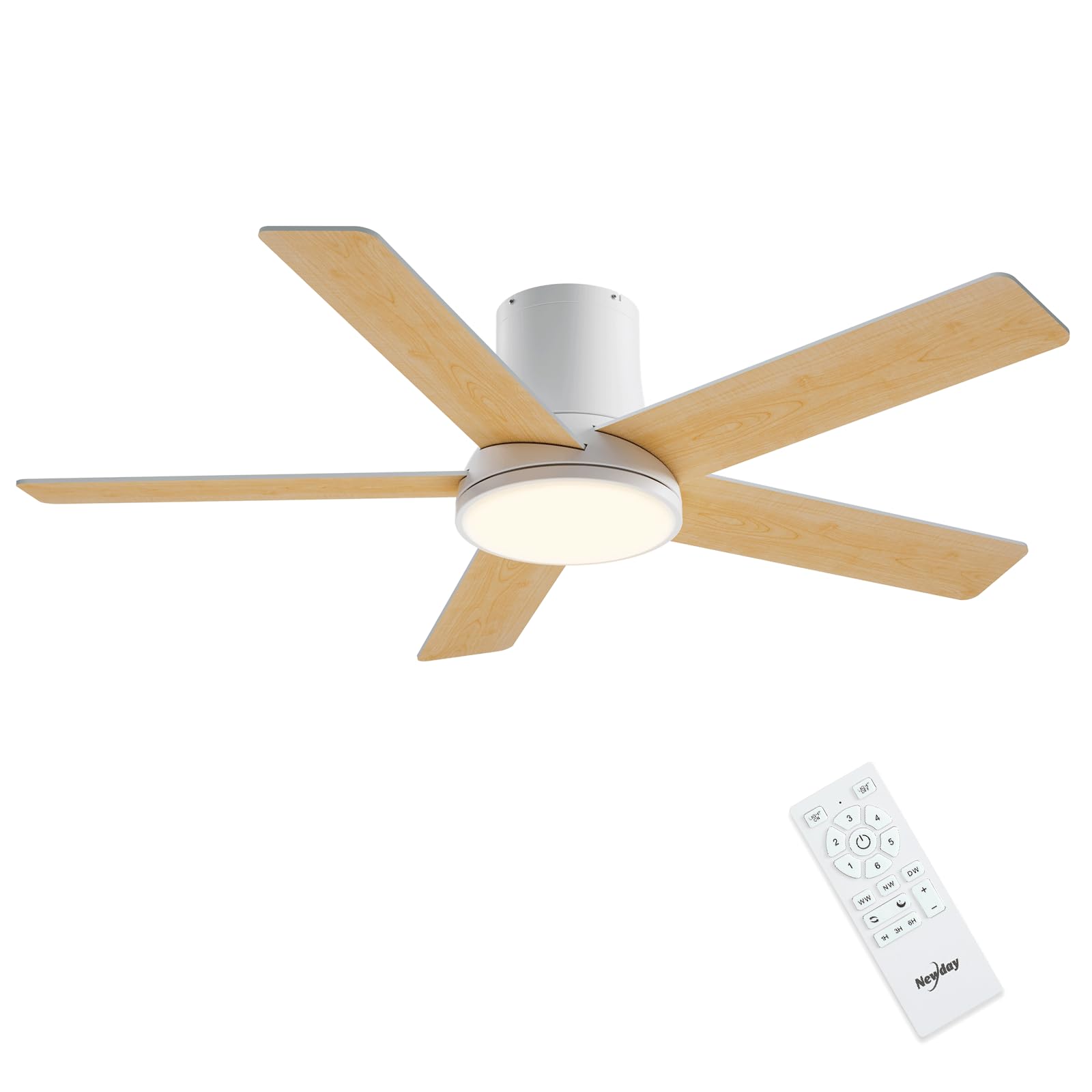 Newday Deckenventilator mit LED Beleuchtung und Fernbedienung
