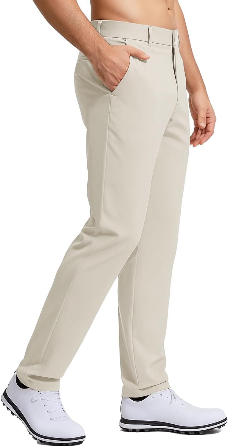 Men's Golf Pants Stretch Work Dress Comfy Pants 30"/32" Lightweight Quick Dry Casual Slacks Trousers with Pockets - Image 5