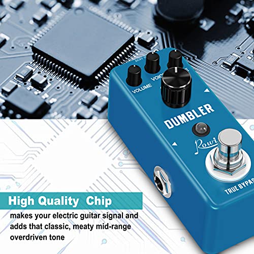 Rowin Analog Dumbler Overdrive Pedal For Guitar And Bass True Bypass #TOP2